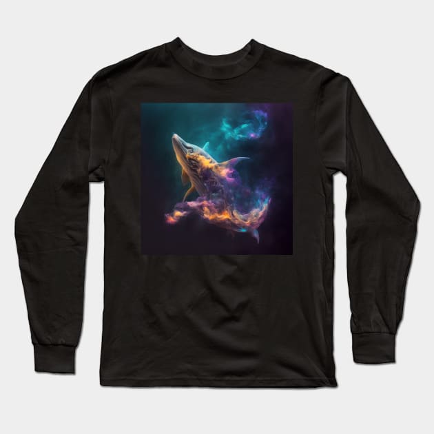 Shark in Space with unique Design Long Sleeve T-Shirt by HappysSpace